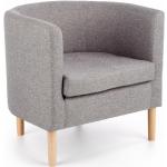Popielate Krzesła stylowe z podłokietnikami w stylu retro marki ELIOR 