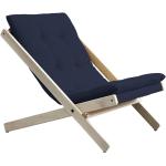 Przecenione Granatowe Fotele stylowe rozkładane drewniane marki karup 