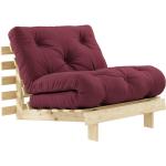 Czerwone Fotele stylowe rozkładane w stylu skandynawskim drewniane marki karup 