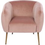 Przecenione Różowe Fotele w nowoczesnym stylu aksamitne 