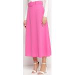 Przecenione Różowe Długie spódnice damskie gładkie maxi w rozmiarze uniwersalnym 