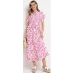 Przecenione Różowe Sukienki z krótkim rękawem damskie z krótkimi rękawami w rozmiarze XL 