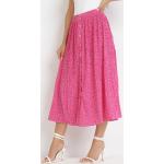 Przecenione Różowe Długie spódnice damskie z wiskozy maxi w rozmiarze L 