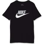 Czarne Koszulki dziecięce z krótkim rękawkiem w stylu casual bawełniane marki Nike 