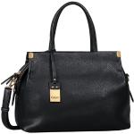 Czarne Shopper bags damskie z kieszenią na telefon marki Gabor 