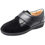 Czarne Sneakersy na rzepy damskie marki Ganter w rozmiarze 36 