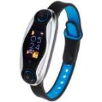 Srebrne Smartwatche damskie z funkcją powiadomień do jazdy na rowerze sportowe prostokątne dotykowe z monitorem snu ze srebra marki garett Bluetooth 