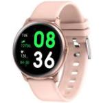 Różowe Smartwatche damskie z funkcją powiadomień do jazdy na rowerze sportowe dotykowe z monitorem snu marki garett Bluetooth 