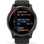 Czarne Smartwatche damskie z systemem Garmin OS z GPS eleganckie z monitorem snu marki Garmin Venu 2 