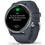 Srebrne Smartwatche z systemem Garmin OS z kalendarzem sportowe dotykowe z monitorem snu ze srebra marki Garmin Venu 2 Bluetooth 