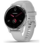 Srebrne Smartwatche z systemem Garmin OS z kalendarzem sportowe dotykowe z monitorem snu ze srebra marki Garmin Venu 2S Bluetooth 