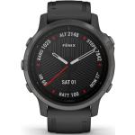 Czarne Smartwatche z systemem Garmin OS z GPS do aktywności na wolnym powietrzu z opaską o wodoszczelności 10 Bar marki Garmin Fenix 6S 