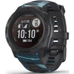 Niebieskie Solarne Smartwatche z systemem Garmin OS z GPS do pływania sportowe z opaską marki Garmin Instinct 
