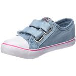 Niebieskie Sneakersy dla dziewczynek z motywem kwiatów marki Garvalin w rozmiarze 27 