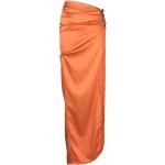 Pomarańczowe Długie spódnice damskie eleganckie maxi w rozmiarze XS 