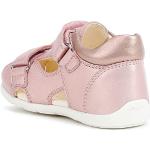 Różowe Buty do nauki chodzenia dla niemowląt wodoodporne marki Geox w rozmiarze 23 