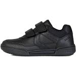 Czarne Sneakersy na rzepy dla chłopców oddychające Rzepy marki Geox w rozmiarze 28 