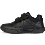 Czarne Sneakersy na rzepy dla chłopców oddychające Rzepy marki Geox w rozmiarze 38 
