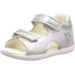 Srebrne Sneakersy dla niemowląt na lato marki Geox Kiwi w rozmiarze 18 