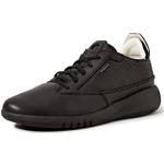 Czarne Sneakersy sznurowane damskie marki Geox w rozmiarze 38 