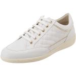 Białe Sneakersy damskie oddychające marki Geox Myria w rozmiarze 36 