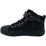 Czarne Wysokie sneakersy dla dzieci oddychające marki Geox Kalispera w rozmiarze 29 