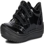 Czarne Sneakersy na rzepy dla dziewczynek oddychające marki Geox w rozmiarze 28 