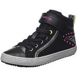 Czarne Sneakersy dla dziewczynek oddychające marki Geox Kalispera w rozmiarze 29 