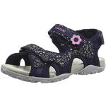 Granatowe Sandały dla dziewczynek w paski na lato marki Geox w rozmiarze 24 