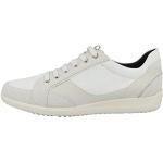 Białe Sneakersy damskie oddychające marki Geox Myria w rozmiarze 35 