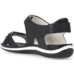 Czarne Sandały damskie amortyzujące na lato marki Geox Vega w rozmiarze 42 