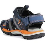 Pomarańczowe Sandały skórzane dla chłopców na lato marki Geox Vega w rozmiarze 24 