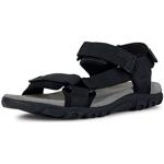 Czarne Sandały męskie oddychające na lato marki Geox Strada w rozmiarze 43 