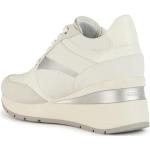 Białe Sneakersy sznurowane damskie marki Geox w rozmiarze 41 