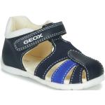 Przecenione Niebieskie Sandały dla dzieci na lato marki Geox w rozmiarze 18 - wysokość obcasa do 3cm 