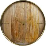 Złote Drewniane zegary ścienne drewniane 