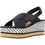 Czarne Sandały na platformie damskie plecione na lato marki Gioseppo w rozmiarze 38 