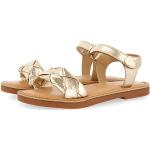 Złote Sandały skórzane dla dziewczynek na lato marki Gioseppo w rozmiarze 29 