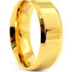 Złote pierścionki męskie polerowane eleganckie stalowe marki Fort Tempus 