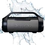 Czarne Głośniki przenośne marki Lenco Bluetooth 