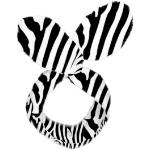 GLOV Bunny Ears Safari Zebra opaska na włosy 1 Stk