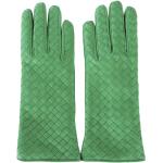 Zielone Rękawiczki zimowe damskie marki BOTTEGA VENETA w rozmiarze 7 