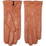 Brązowe Rękawiczki zimowe damskie eleganckie w rozmiarze 8 