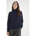 Przecenione Granatowe Swetry oversize damskie marki InWear w rozmiarze S 