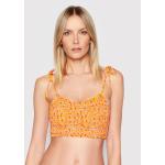 Przecenione Pomarańczowe Góry od bikini damskie marki Vero Moda w rozmiarze S 