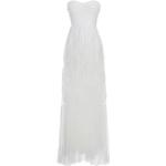 Białe Sukienki sylwestrowe damskie z cekinami haftowane z poliestru marki Elisabetta Franchi w rozmiarze S 