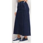 Przecenione Granatowe Długie spódnice damskie dżinsowe maxi w rozmiarze M 