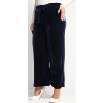 Przecenione Granatowe Spodnie sztruksowe damskie sztruksowe w rozmiarze XL 