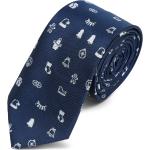 Granatowe Krawaty męskie na Święta marki Trendhim 