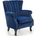 Granatowe Krzesła stylowe rozkładane pikowane marki ELIOR 